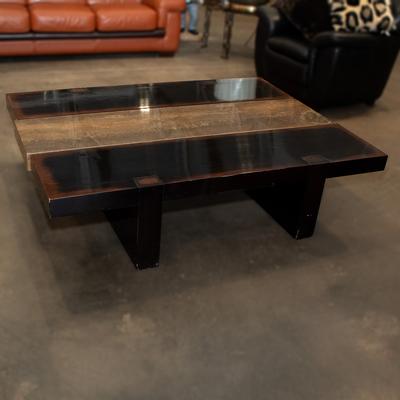 Ladows Italian Coffee Table with Stone Inlay 
