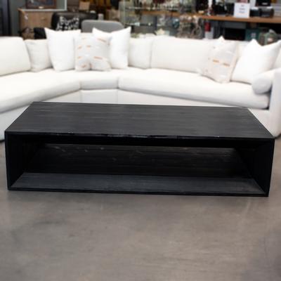 Crate + Barrel Black Vernon Coffee Table 