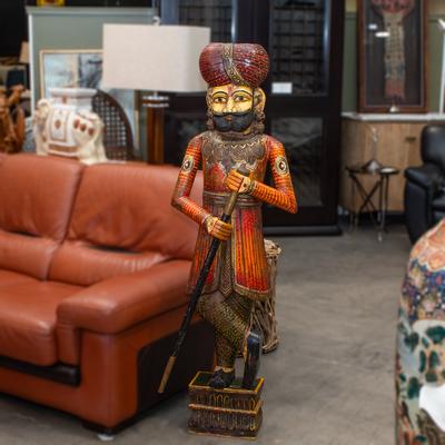 Carved Rajasthani Statue 
