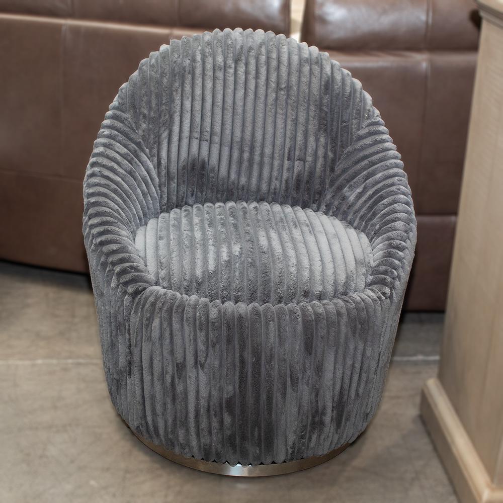 Uttermost Crue Grey Swivel Chair