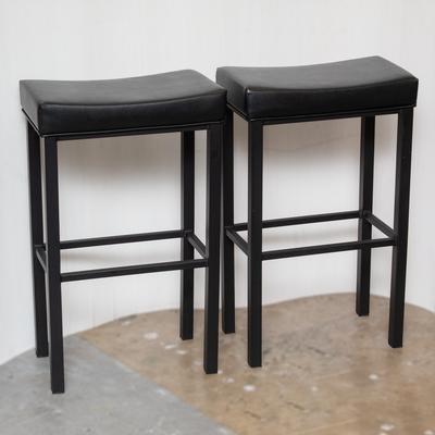 Pair Soho Black Barstools By Callee 