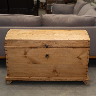 Vintage Pine Domed Chest 