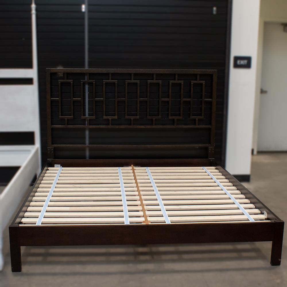 West Elm Geometric King Wood Bed