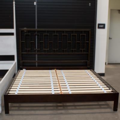 West Elm Geometric King Wood Bed 