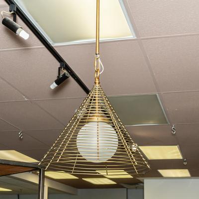 Currey & Company Single Nadir Brass Pendant Light