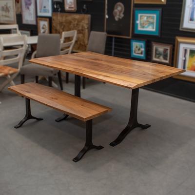 Arhaus 2 Piece Live edge Dining Table + Bench 