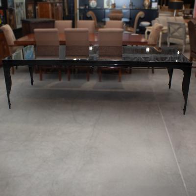 Viesso Elm Black Lacquer Dining Table 