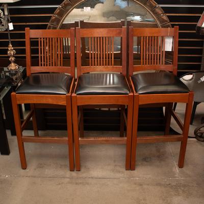 Stickley Set of Three Bar Stools