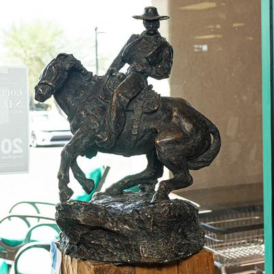 Thomas Holland Cowboy on Horseback Statue