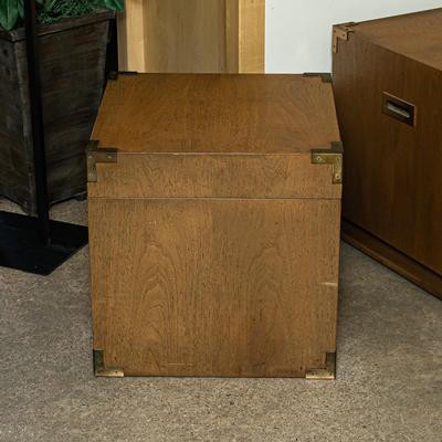 MCM Vintage Brown Wooden Square Trunk