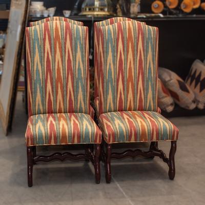 High Back Fabric Dining Chairs 