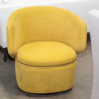 West Elm Yellow Crescent Swivel Chair