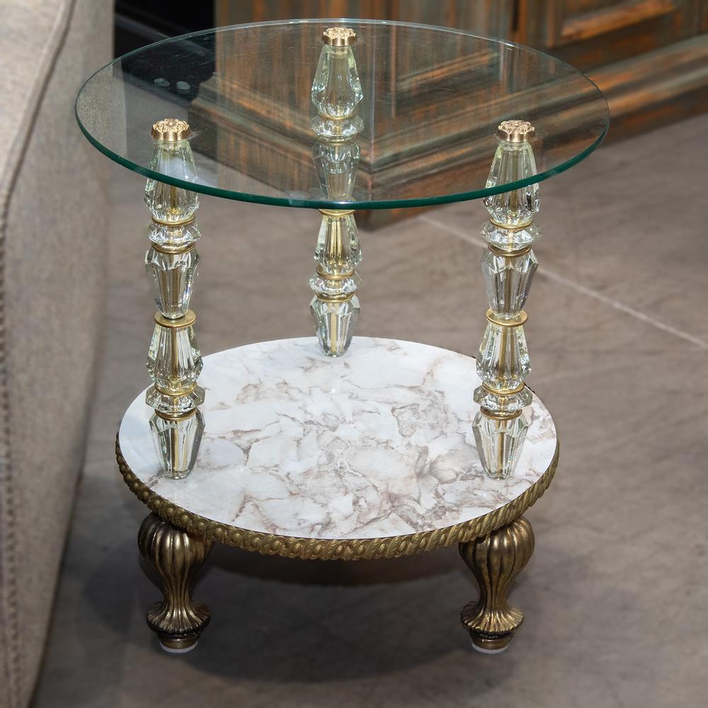 Hollywood Regency 2- Tier End Table
