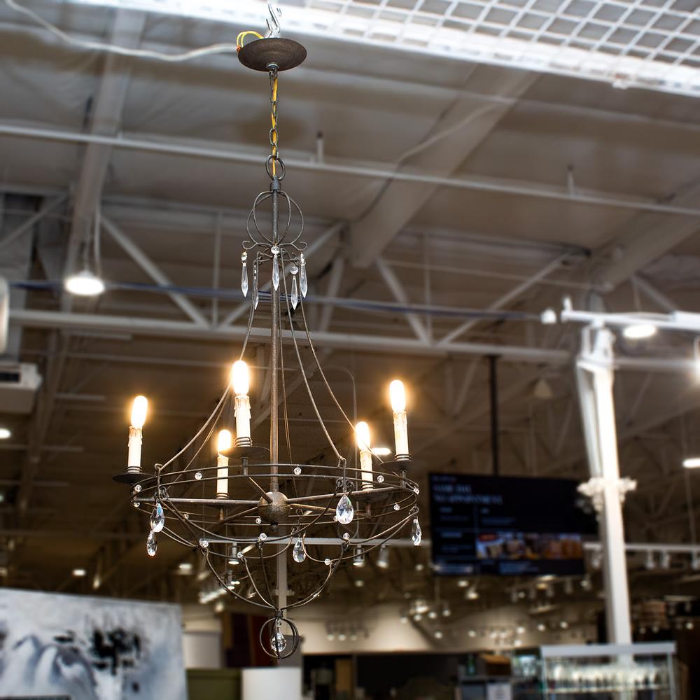 Ethan Allen 5- Light Metal Chandelier