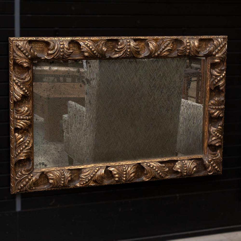 Antiqued Glass Gilt Mirror