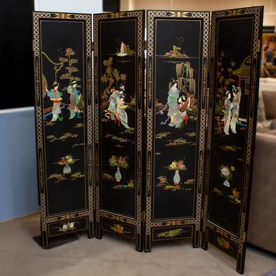 4-Panel Chinese Room Divider 