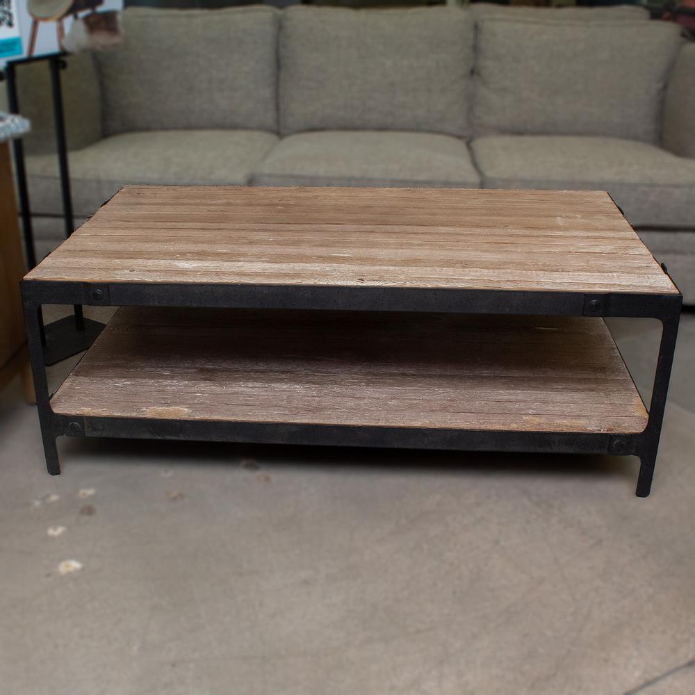 Wood Metal Industrial Rectangle Table