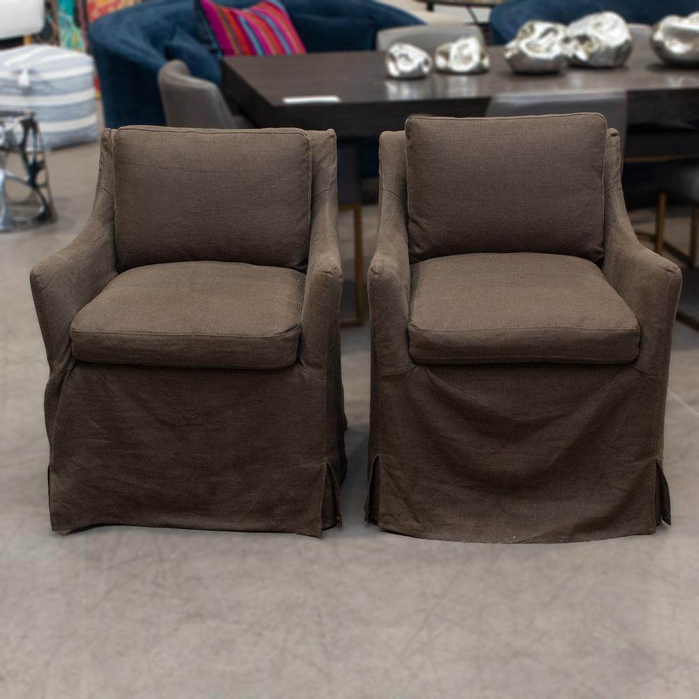 Four Hands Pair Monette Slipcover Dining Chairs