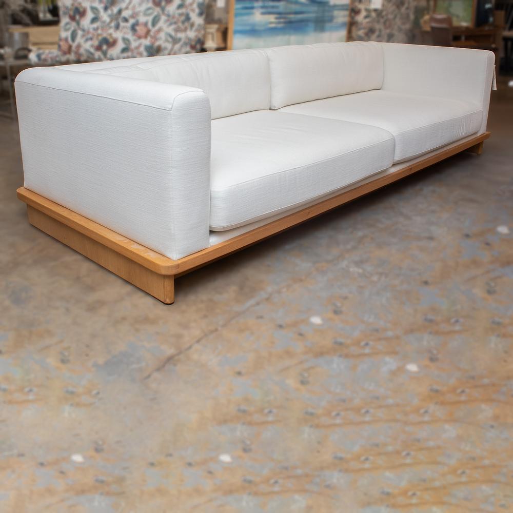 Cb2 White Tablon Snow Sofa
