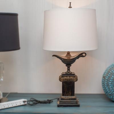 Frederick Cooper Bronze Vintage Aladdin Marble Lamp 
