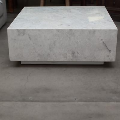 White Square Marble Surround Coffee Table 