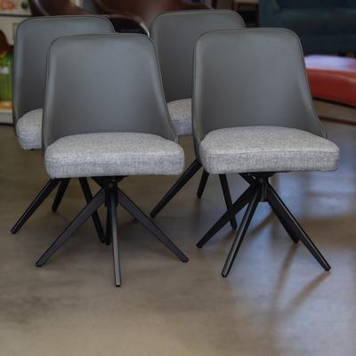 Coaster Set of 4 Paulita Grey Swivel Chairs 