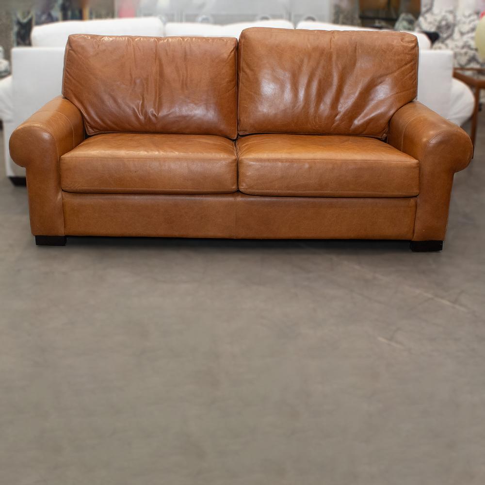 Pottery Barn Turner Leather Loveseat