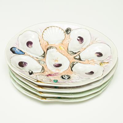 Set of 4 UPW Oyster Plates