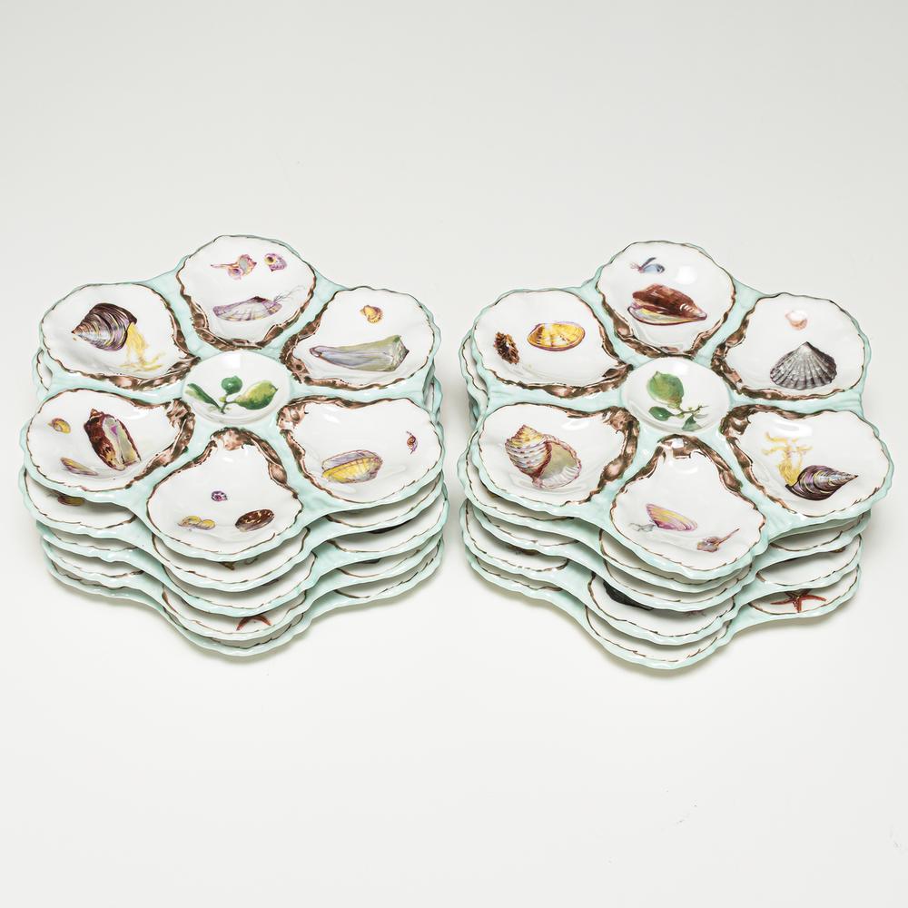 Set Of 10 H.C.Haviland Oyster Plates