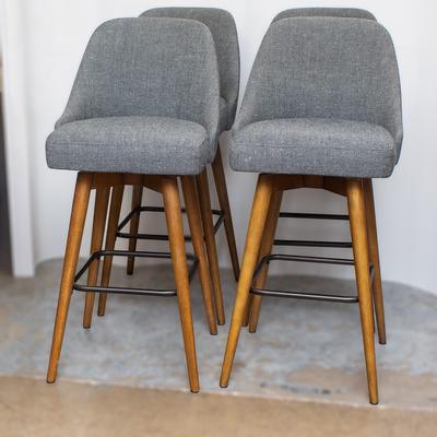 West Elm Grey Sterling Bar Stools 
