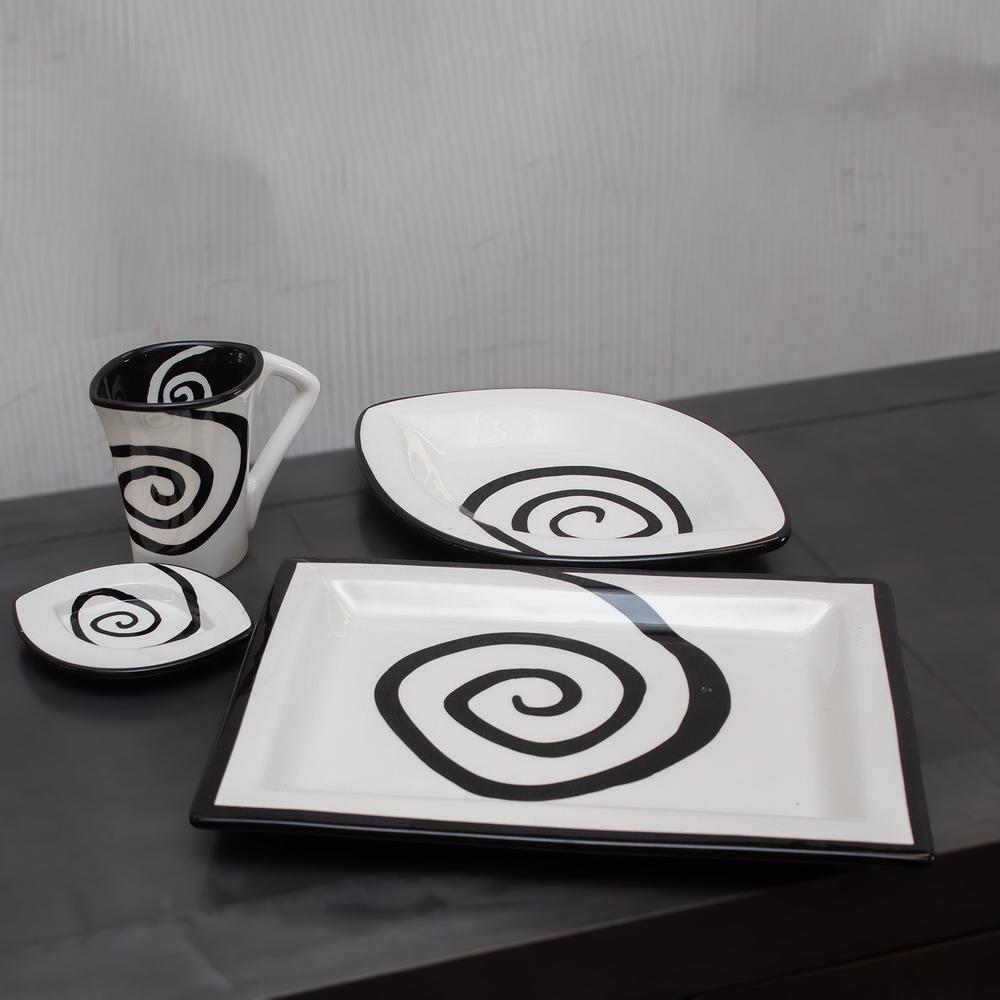 Vintage Handpainted Spiral Dish Set