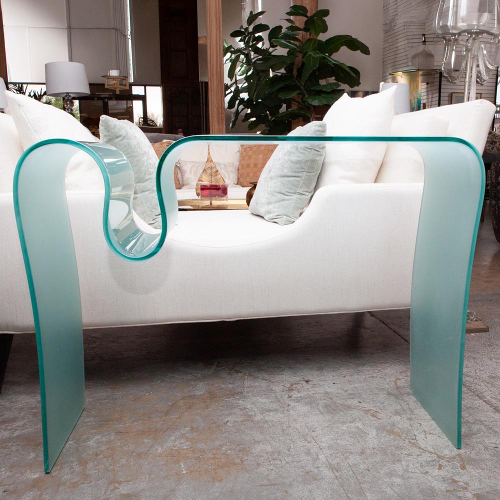 Wavy Glass Sofa Table