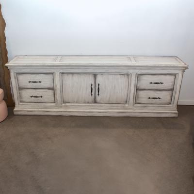 Hooker 104' - Rustic Pecan+Poplar Media Console 