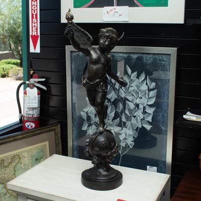 Maitland SMith Winged Cherub Statue