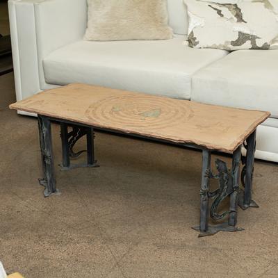 Southwestern Flagstone Top Outdoor Table
