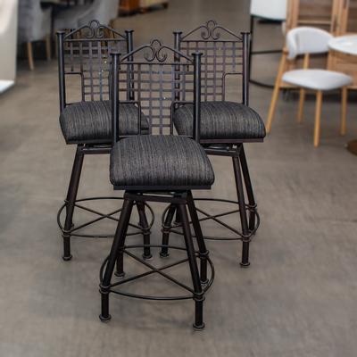 Razmataz Set of 3 Metal Swivel Counter Stools 