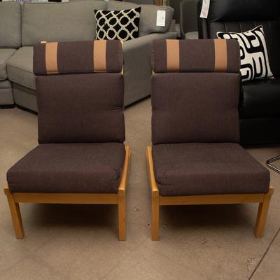 Pair of Slant Lounge Chairs 