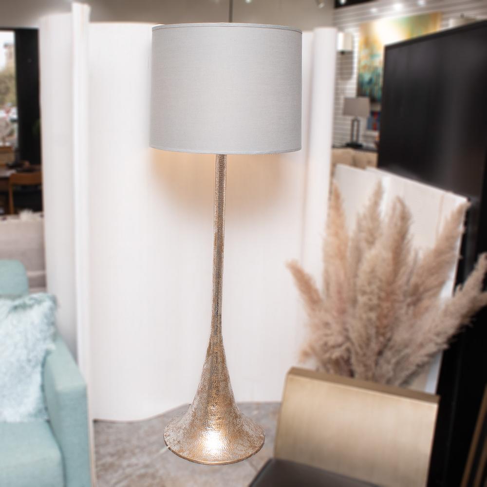 Hammered Metal Floor Lamp