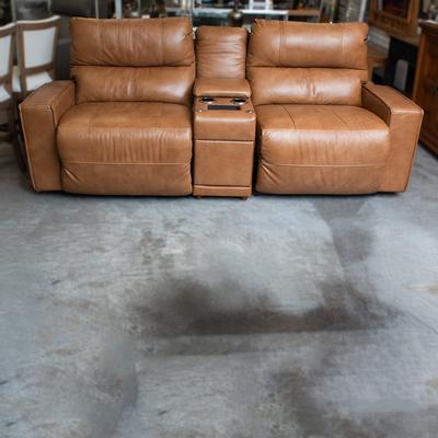 LA-Z-BOY Brown Electric Leather Sofa 