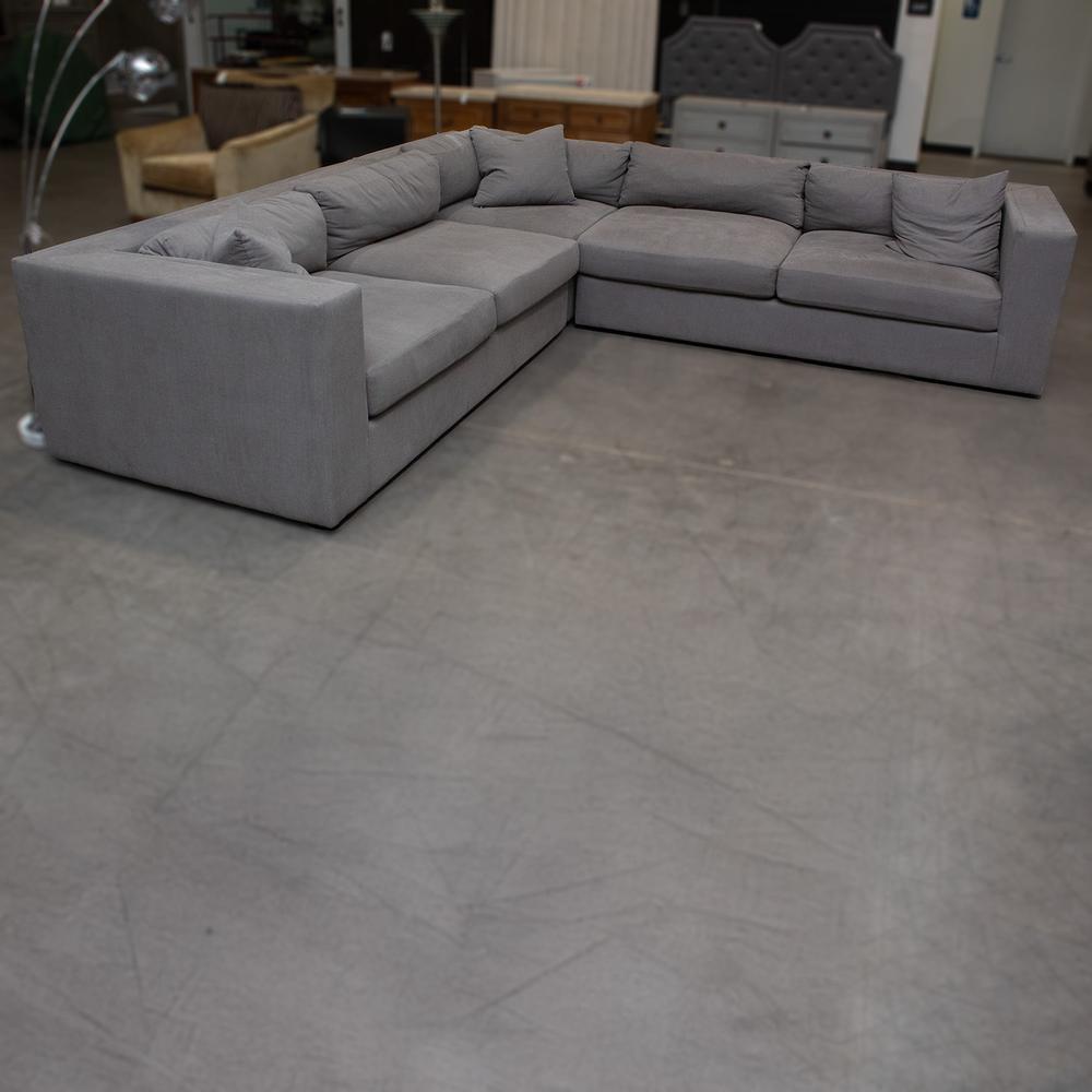 Living Spaces Grey Corner Sectional