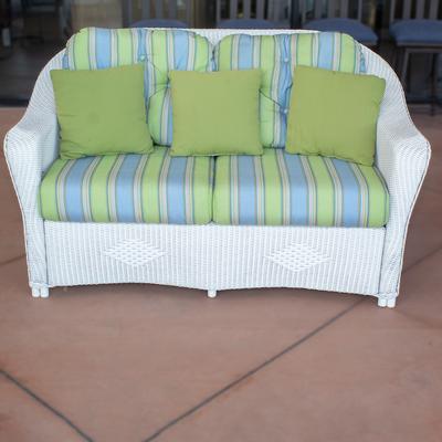 LLyod Flanders Reflections  Wicker Loveseat