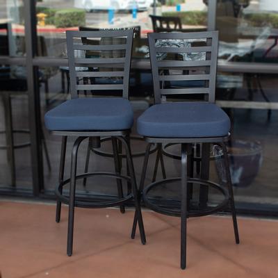 Mallin Pair Ladderback Bar Stools With Cushion