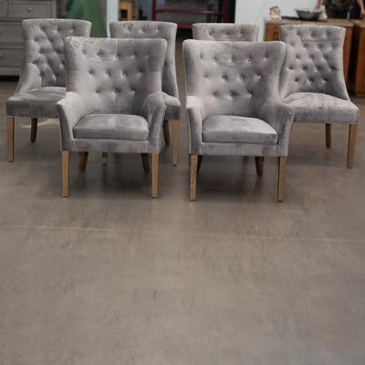 Tufted Grey back Dining Chairs 