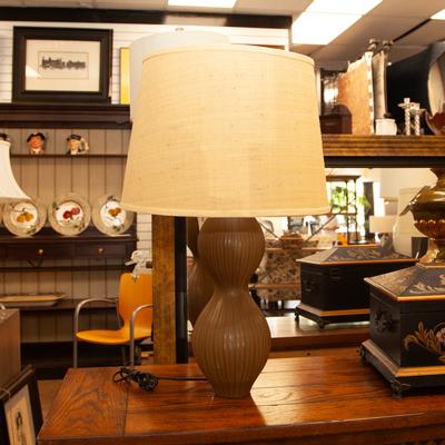 Ribbed Lamp Burlap Shade
