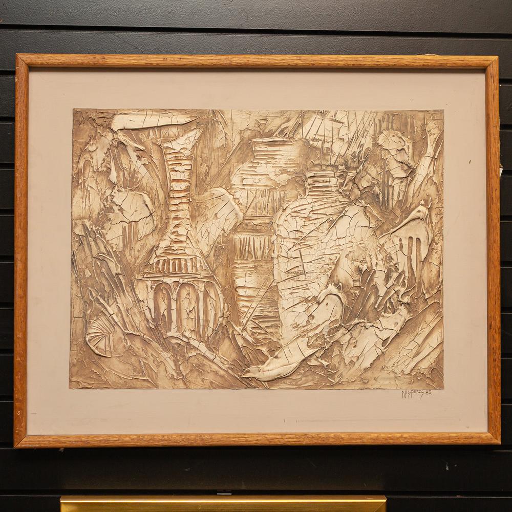 31x25 M Nisperos Textured 1985 Art