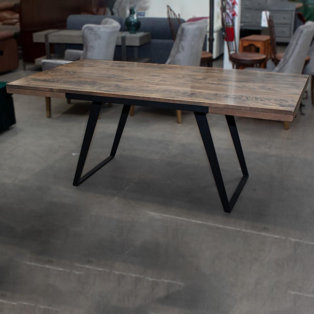 Canadel Wood + Metal Rectangular Dining Table