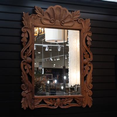 Carved Wood Mirror 