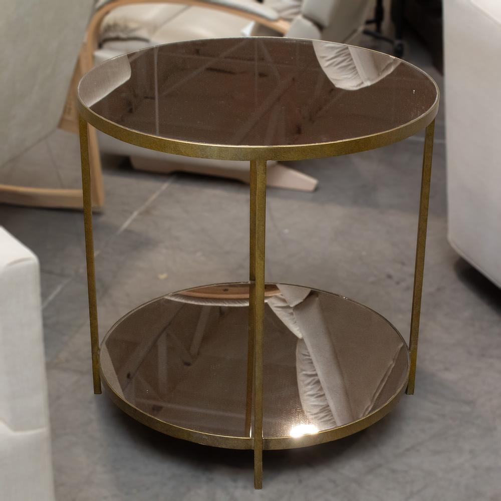 2- Tier Mirrored Occasional Table