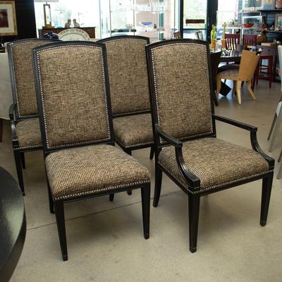 Set of 4 Hooker Tweed Dining Chairs