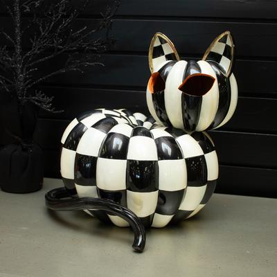 Mackenzie-Childs Courtly Check Illuminated Cat